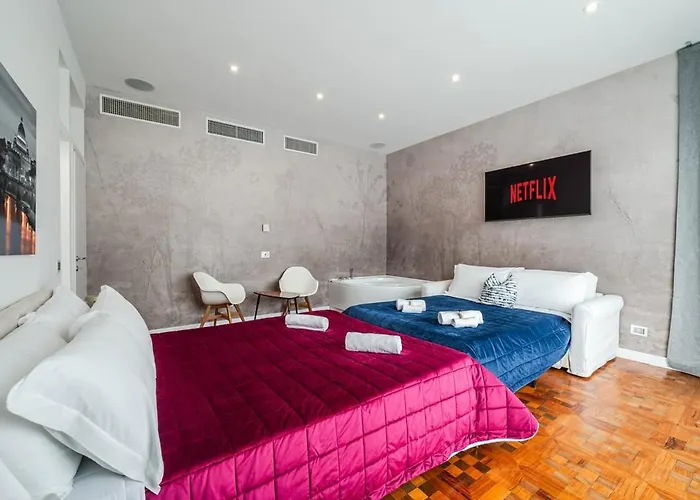 Centre - Spacious - Jacuzzi - Ac - Wifi 아파트 로마